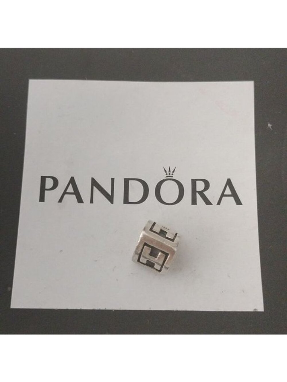 Pandora Retired Sterling Silver Alphabet Bead - Letter H - 790323H - Picture 2 of 4